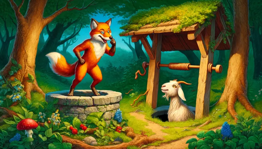 The fox and the goat story