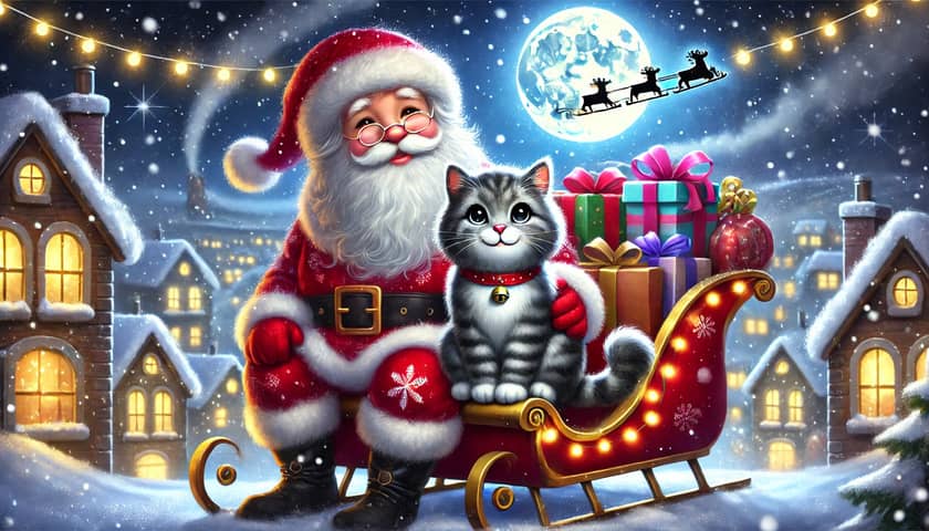 Santa's cat bedtime story